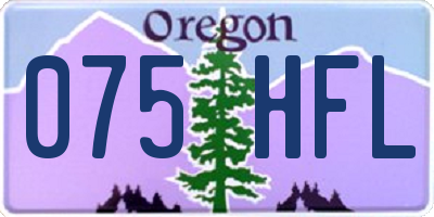 OR license plate 075HFL