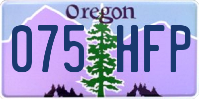 OR license plate 075HFP