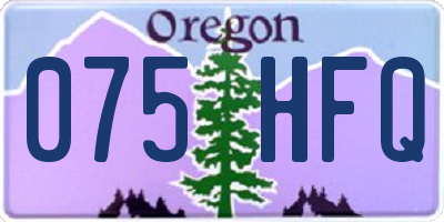 OR license plate 075HFQ