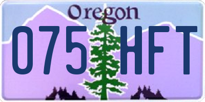 OR license plate 075HFT