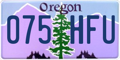 OR license plate 075HFU