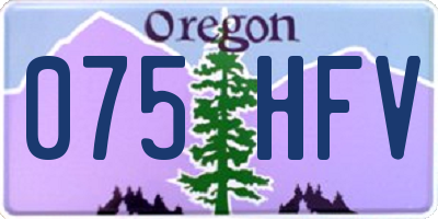 OR license plate 075HFV