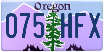OR license plate 075HFX