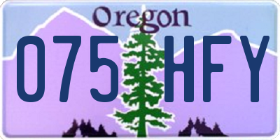 OR license plate 075HFY