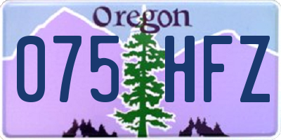 OR license plate 075HFZ