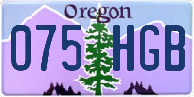 OR license plate 075HGB