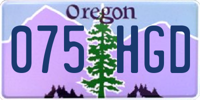 OR license plate 075HGD