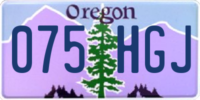 OR license plate 075HGJ