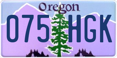 OR license plate 075HGK