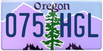 OR license plate 075HGL