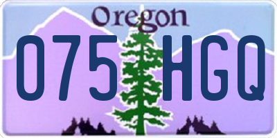 OR license plate 075HGQ