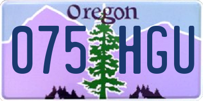 OR license plate 075HGU