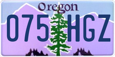 OR license plate 075HGZ