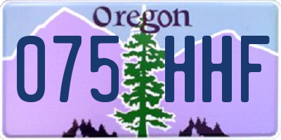 OR license plate 075HHF