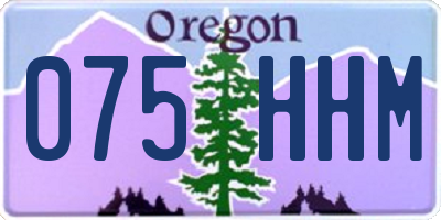 OR license plate 075HHM