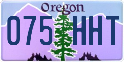 OR license plate 075HHT