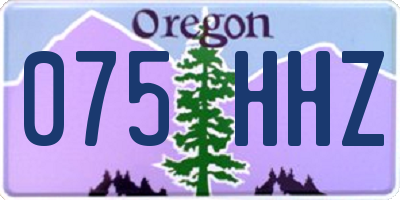 OR license plate 075HHZ
