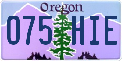 OR license plate 075HIE