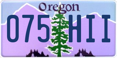 OR license plate 075HII