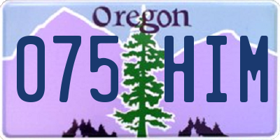 OR license plate 075HIM