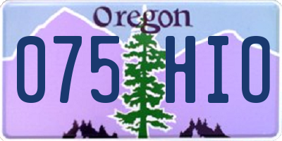 OR license plate 075HIO