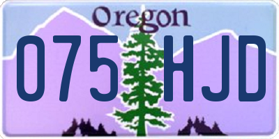 OR license plate 075HJD