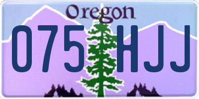 OR license plate 075HJJ