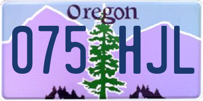 OR license plate 075HJL