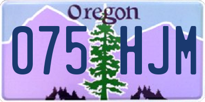 OR license plate 075HJM