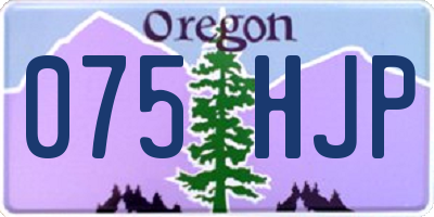 OR license plate 075HJP