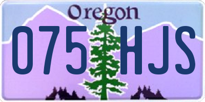 OR license plate 075HJS
