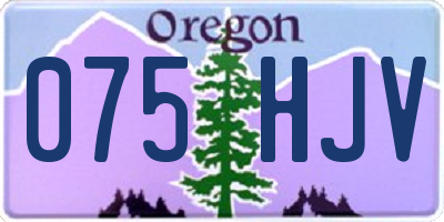 OR license plate 075HJV