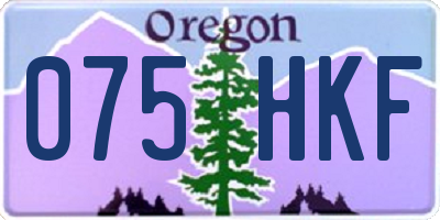 OR license plate 075HKF