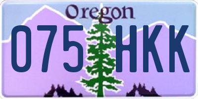 OR license plate 075HKK