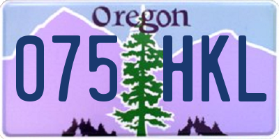 OR license plate 075HKL