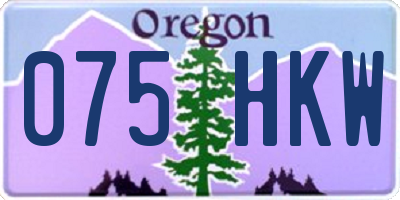 OR license plate 075HKW