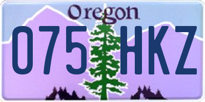 OR license plate 075HKZ