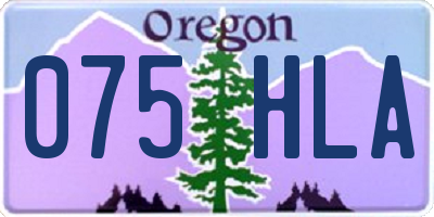 OR license plate 075HLA