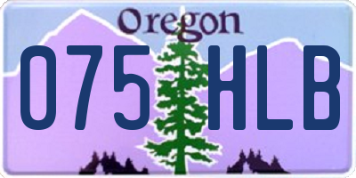 OR license plate 075HLB