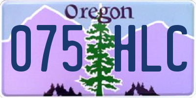 OR license plate 075HLC