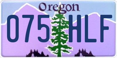 OR license plate 075HLF