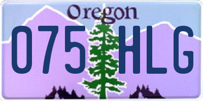 OR license plate 075HLG