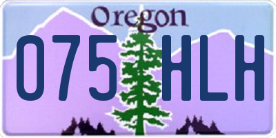 OR license plate 075HLH