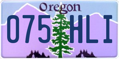 OR license plate 075HLI