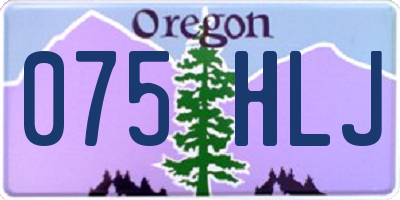OR license plate 075HLJ