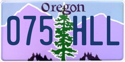 OR license plate 075HLL