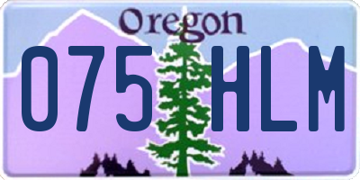 OR license plate 075HLM