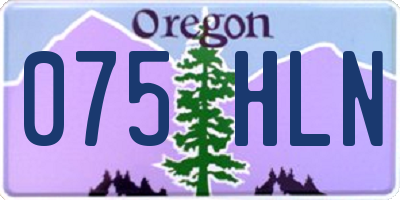 OR license plate 075HLN