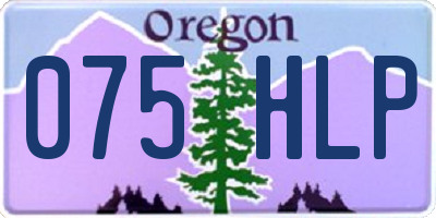 OR license plate 075HLP