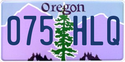 OR license plate 075HLQ